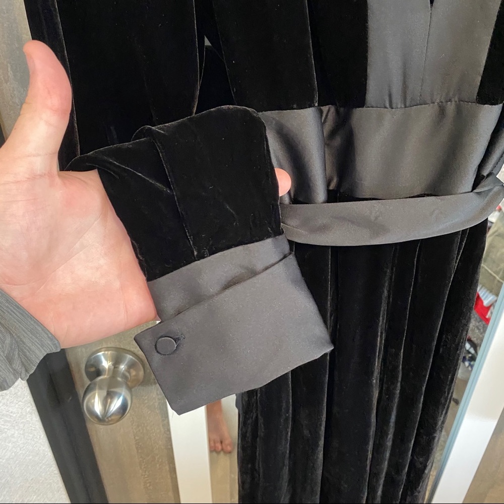 Diane Von Furstenberg Velvet Black Jumpsuit - Picture 6 of 9